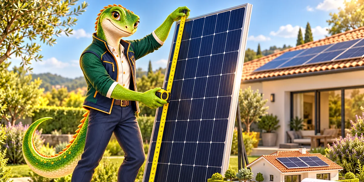 Dimensions panneau solaire : 5 m² de toit par kWc, de 3 à 9 kWc